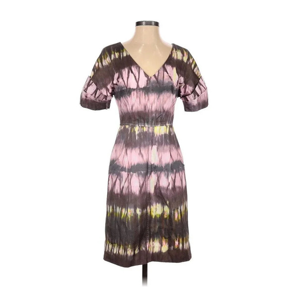 Lela Rose Multi Pink Cotton Dress 2 - Picture 1 of 7